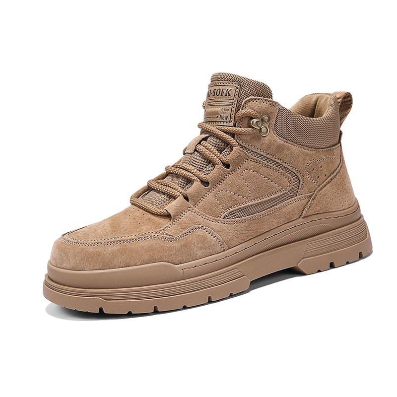 Chinese Martin boots, new British style desert boots, high-top autumn and winter fur