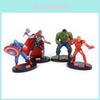Zestaw 4 sztuk Miniatur PVC Iron Man Hulk Thor Kapitan Ameryka Do Dekoracji Tortu i Ogrodu