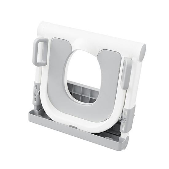 Potty Training Seat Soft Comfortable High Low Adjustment Handle Foldable Convenient To Climb Portable Baby Toilet Step Stool Ladder Bathroom