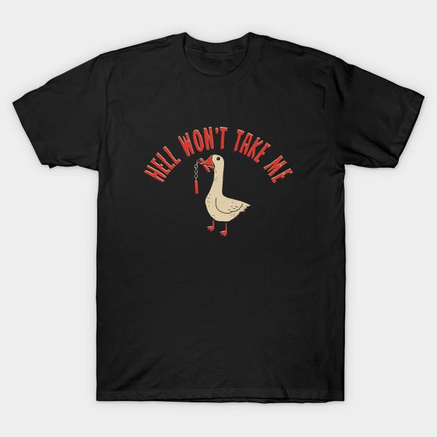 Men Black Print T-shirt Goose: Hell Won T Take Me No-Cut Transfer Paper Print Cotton Tshirt 2XL чёрный