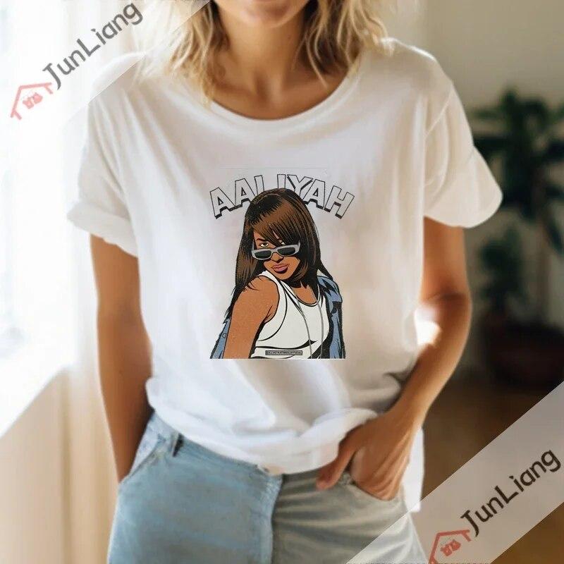 2023 New Princess-Aaliyah Tshirt Unisex Hip Hop Leisure Street Apparel  Unisex Women Fans Gift T-Shirt