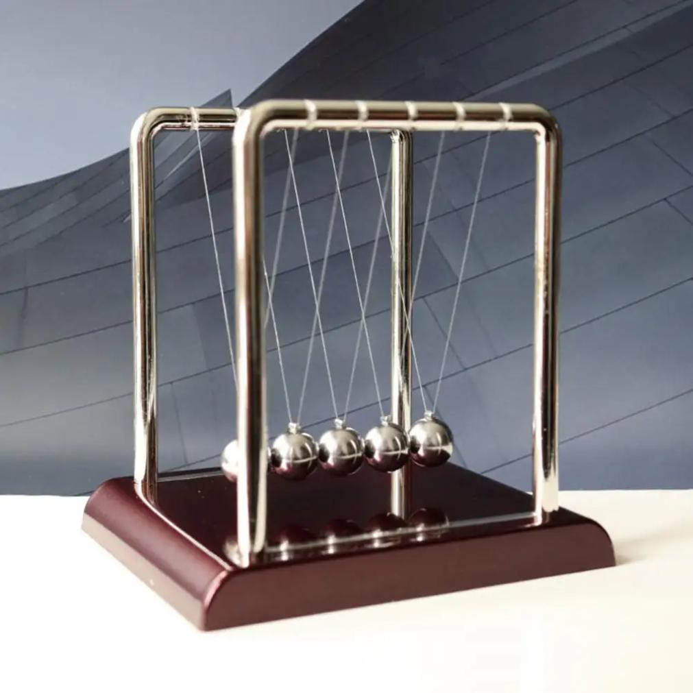 Home Decor Newton's Cradle Metal Pendulum Educational Physics Toy Kinetic Energy Office Stress Reliever Ornament2025new