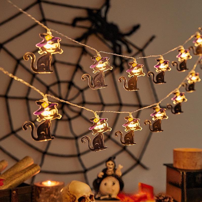 Halloween Festival String Lights: Ghosts, Spiders, Bats, Pumpkins & Grim Reaper Decor 1.5m 10 Lights USB
