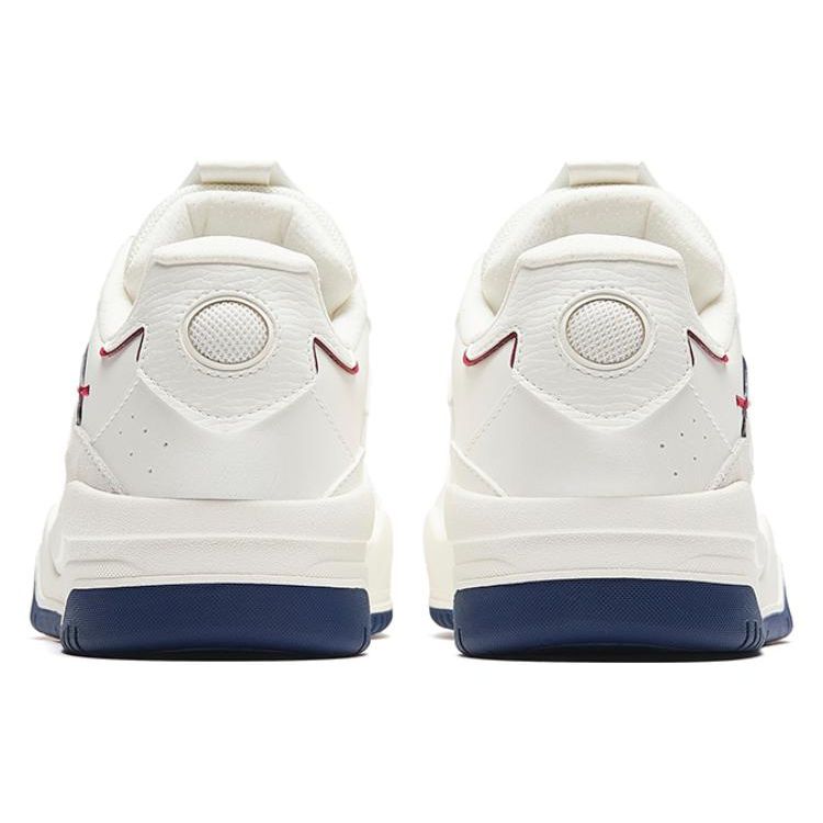 Anta Wave Shoes Fabric Synthetic Leather Suede Breathable Low Top Skate Shoes Men Sneakers White Blue 912538003F-6