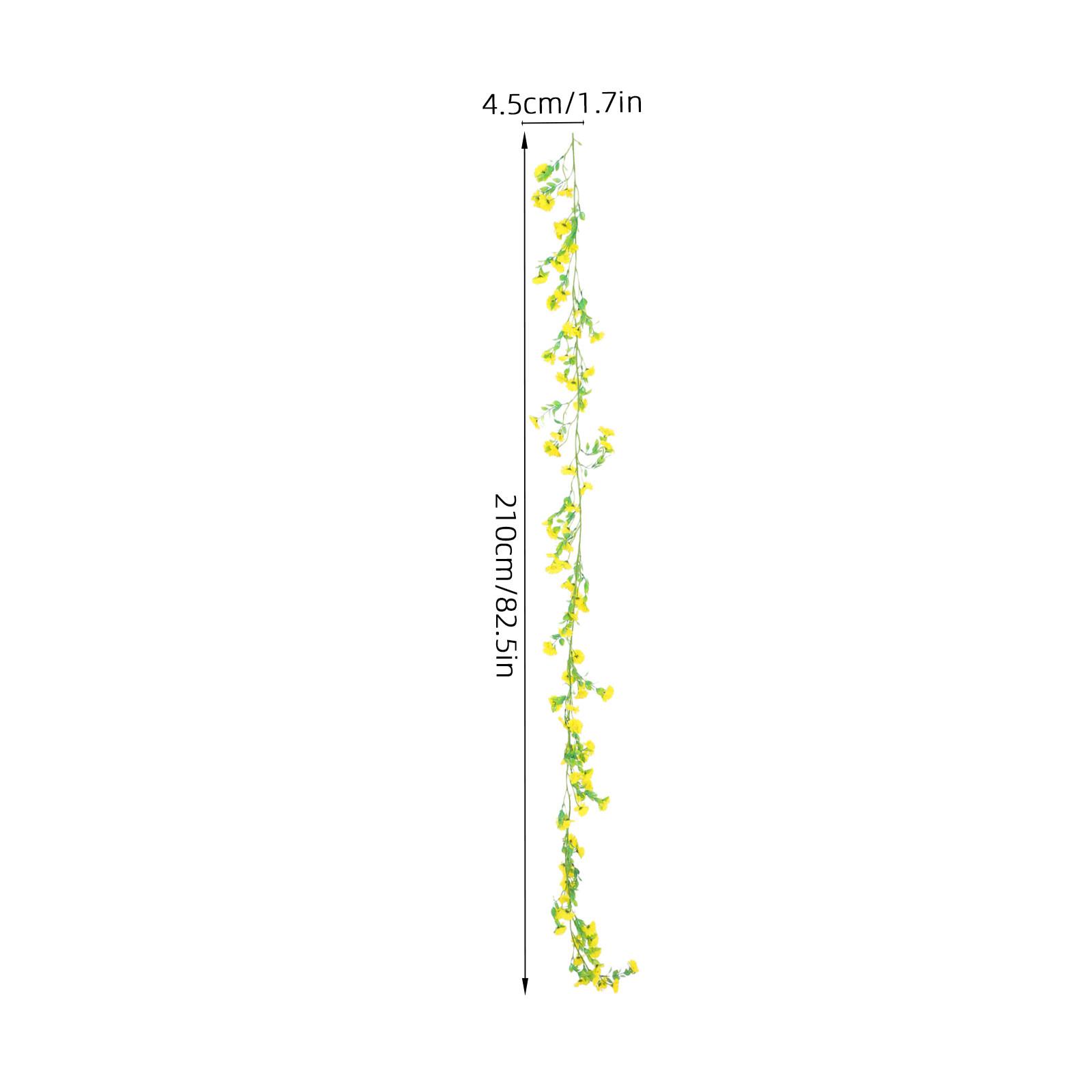 

Artificial Daisy and Sunflower Garland Silk Floral Vine Decor for Home Balcony Garden Wall Door Window Stairway Wedding Party жёлтый
