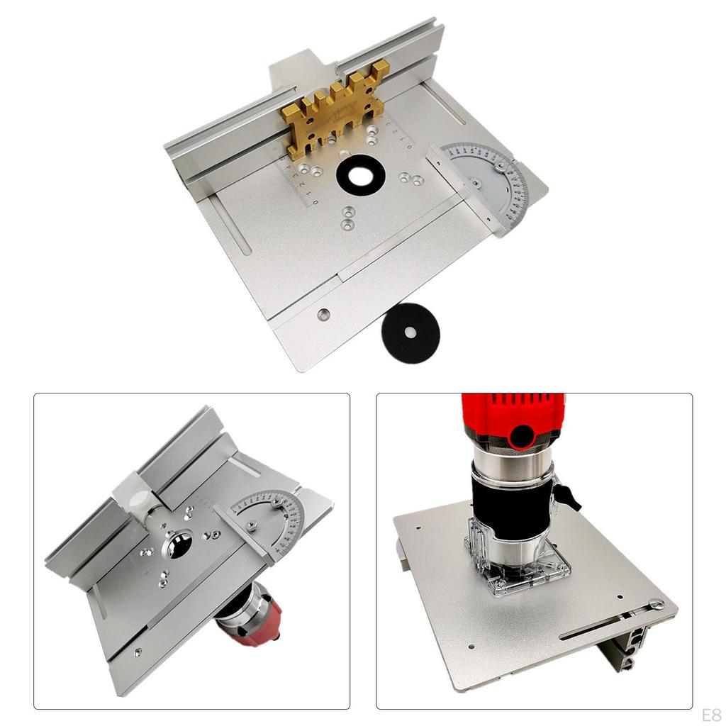 Aluminium Table Insert Plate Fence Sliding Brackets for Woodworking Benches