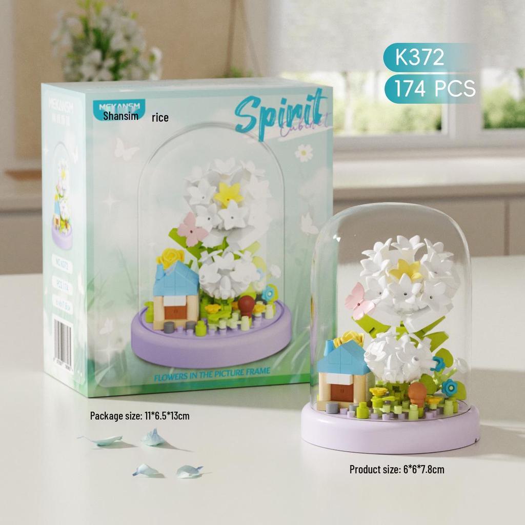DIY Starry Flower Pot Building Blocks - Creative Toy for Girls