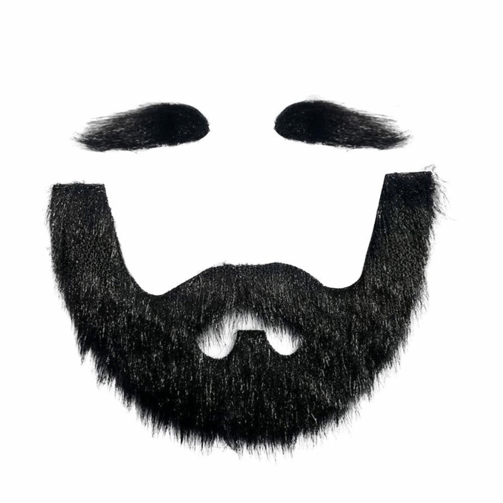 Realistische Selbstklebende Fake-Augenbrauen Cosplay Bart Kostümzubehör Gefälschter Schnurrbart Geburtstag