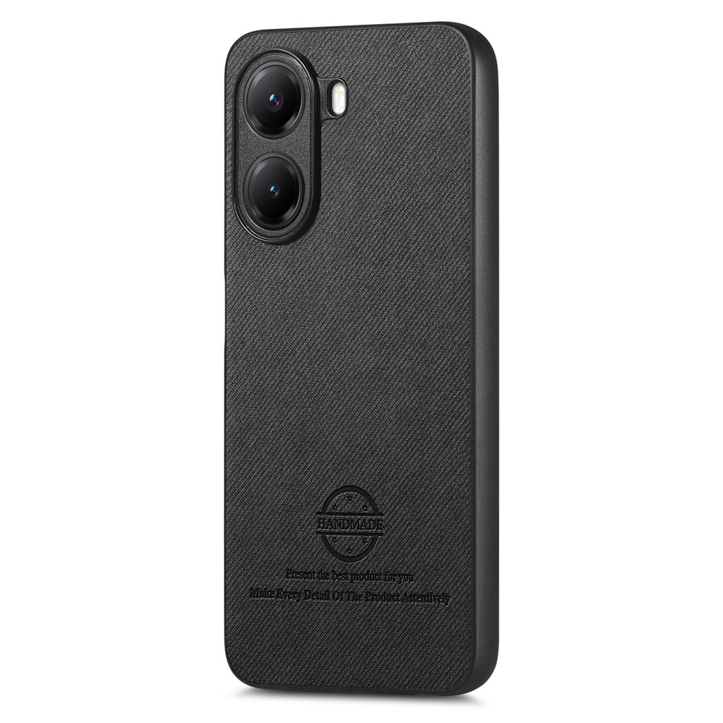 For Xiaomi Redmi Turbo 4 5G/Xiaomi Poco X7 Pro 5G Leather Phone Back Cover with Cloth Texture