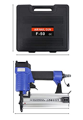 Sutekus Air Finish Nailer, Air Tacker, Normal Pressure, Includes 600 Finishing Nails, Lightweight and Compact, Prevents Accidental Firing, Includes Ja