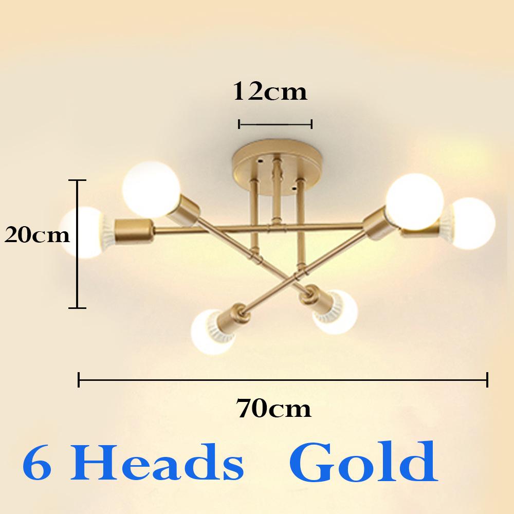 Ceiling Lights Modern Multiple LED E27 Lamp Base Black/White/Gold For Living Room / Bedroom Indoor Lighting Retro