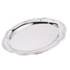 Silver Serving Tray Stainless Steel Oval Mirror Elegant Vintage Decorative Appetizer Platter for Buffet Wedding Party