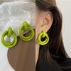Cold and Stylish Exaggerated Metallic Texture Elegant Round Stud Earrings for The Ears