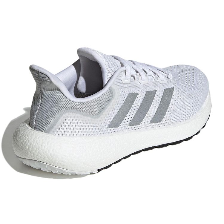 Adidas PureBoost Jet White Silver Metallic Women Sneakers Footwear-White Black GW0906