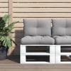 Vidaxl Cuscini Per Pallet, 2 Pezzi, Grigio, Tessuto