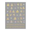 Dr1568 Embossed Gold Silver Christmas Tree Snowflake 3D Nail Stickers