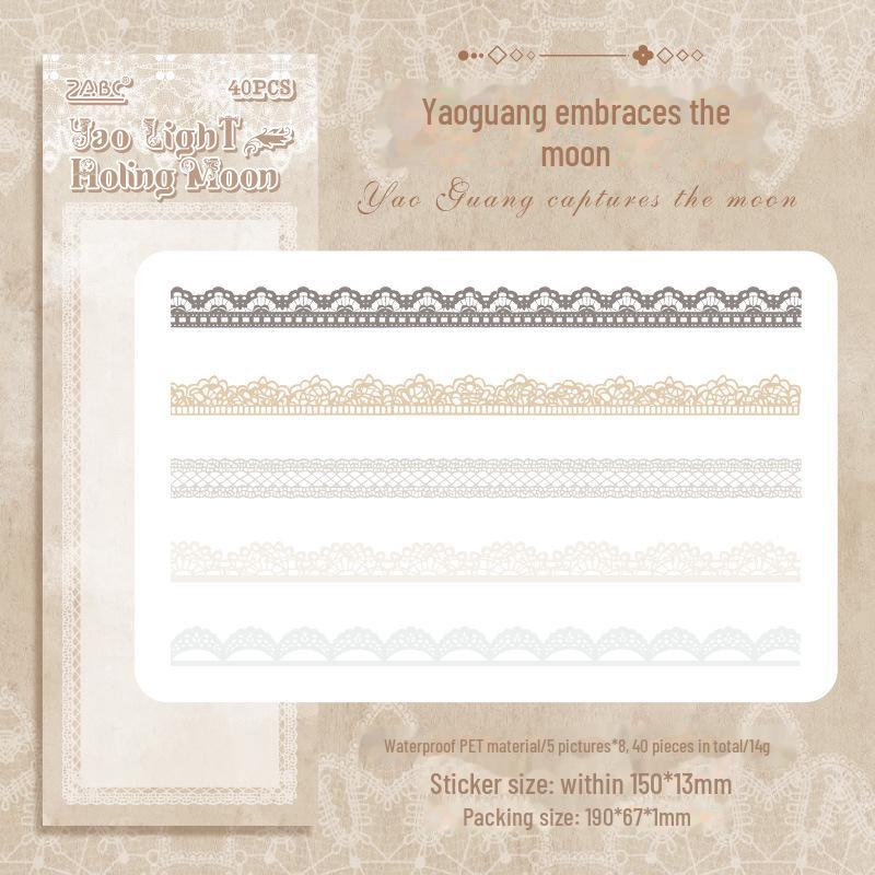 

Набор наклеек Yuezhen Creative Floral Lace – Премиальные наклейки для справочника домашних животных