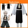 Fashionable Demon Slayer Kimetsu No Yaiba Wind Pillar Sanemi Shinazugawa Cosplay Costume Set For Unique Dress-up Events