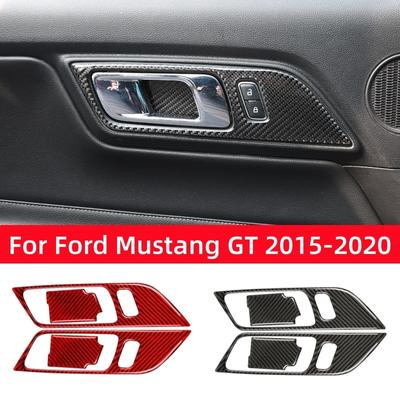 Für Ford Mustang GT 2015- Zubehör Carbonfaser Styling Interieur Autotürgriff Rahmen Dekoration Aufkleber Zierleiste Abdeckung
