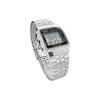 Casio Youth Series Metal Square Retro Fashion Simple Waterproof Sports Quartz Movement Stainless Steel Strap Women Watches Gray A500WA-1