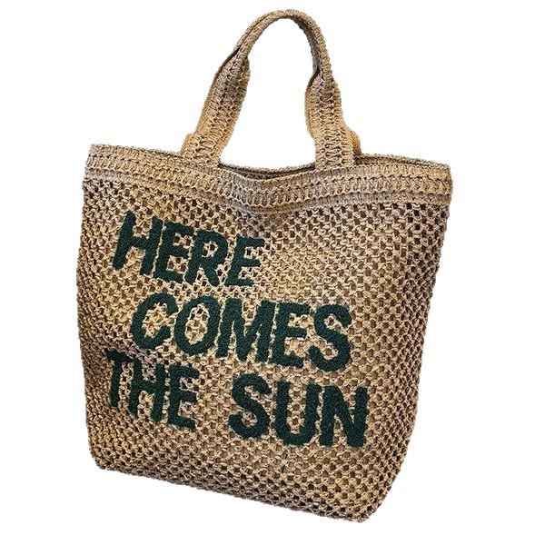 New Style Large Capacity Embroidered Straw Tote Bag