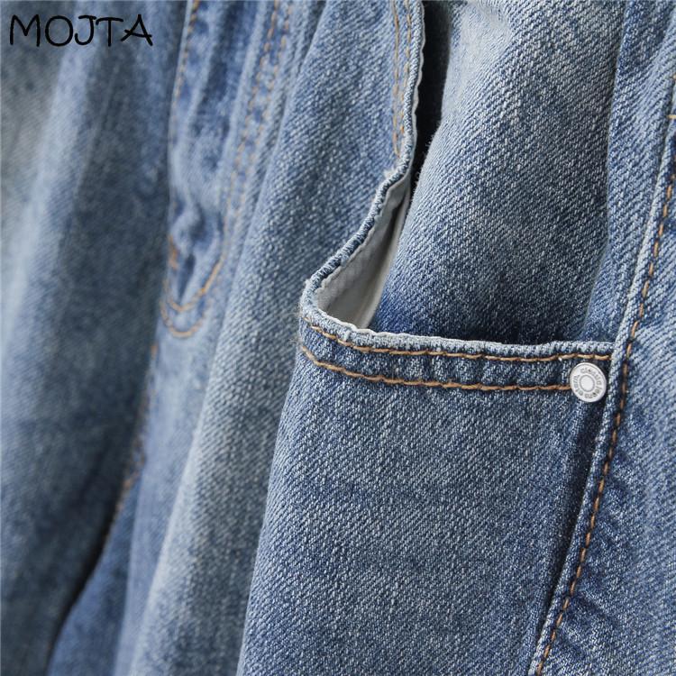 High Women Waist Fit Slim Ladies Jeans Casual Hole Denim Harem Pants Oversized Trousers Streetwear Cropped Pants Plus Size