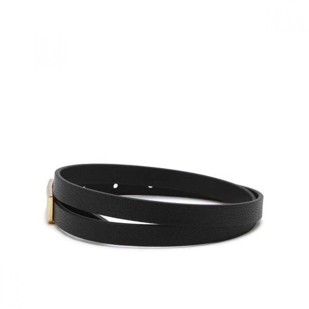 Daks Black D Buckle DecorateD Leather Women S Belt Dbbe4f805bk