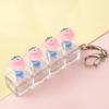 4-Key Reduce Pressure Toy Fruit Mini Keychain Pendant Push Button Keychain  Reduce Anxiety