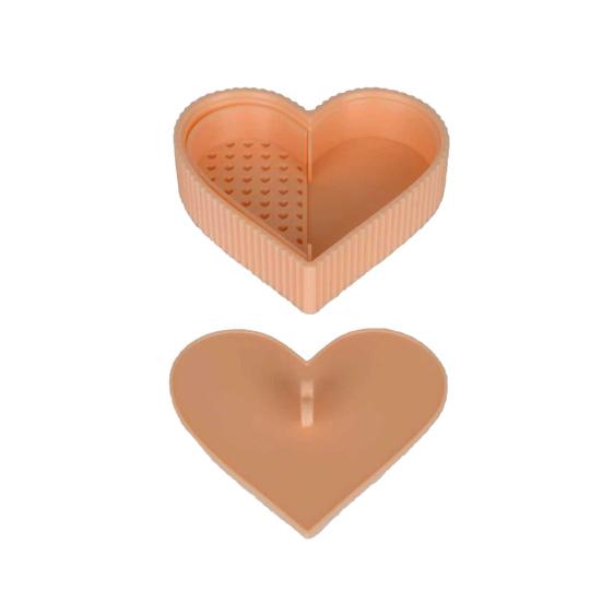 Heart-shaped Corn Starch Tapper Box Leak-Proof Powder Container Anti-Stick Dusting Tool for Polymer Clay