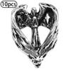 10Pcs Halloween Nail Charms Decorations 3D Metal Alloy Skull Cross Vintage Punk Style Nail Art Charms for DIY Manicure Nail Design Art Supplies