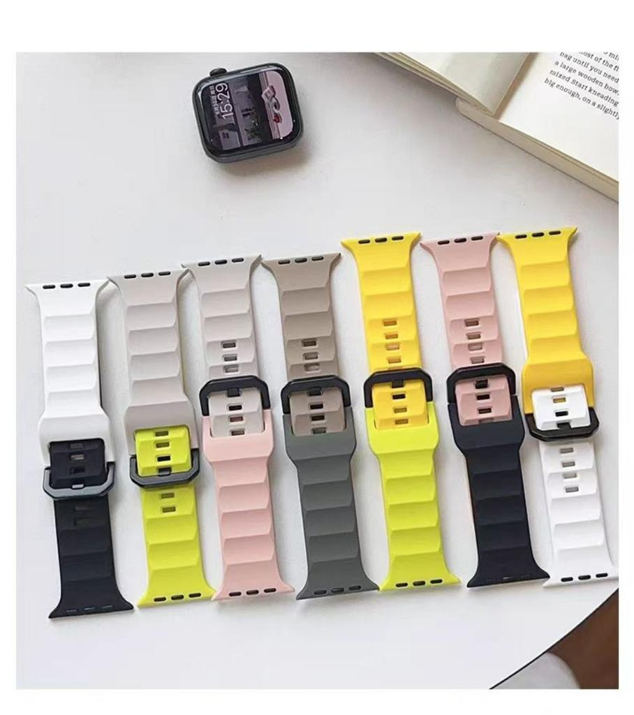 Soft Silicone Band for Apple Watch Ultra 3/2 49mm 46mm 45mm 44mm 42mm 40 41 Mm Sport Wristband iWatch Series 11 10 9 8 7 5 SE 3