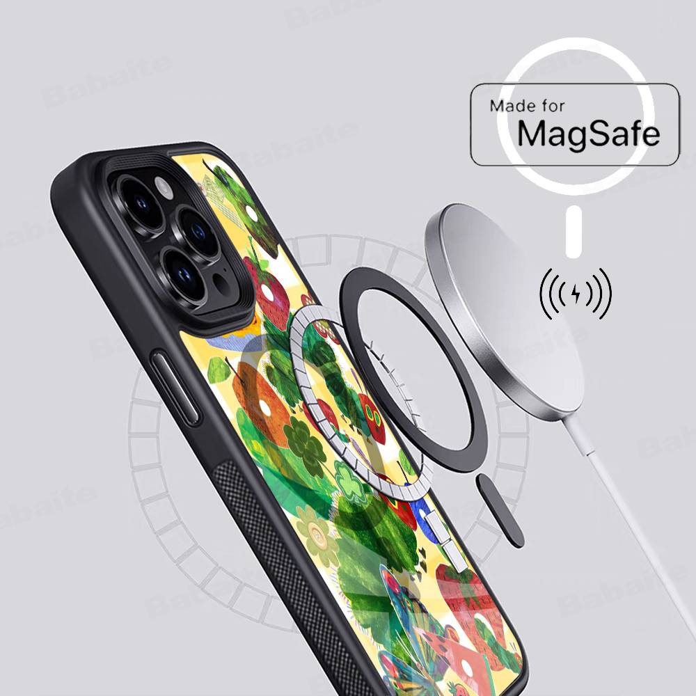 The Very Hungry Caterpillar For Magnetic Wireless Phone Case For IPhone 11 12 13 14 15 16 17 Pro Max Plus Cover