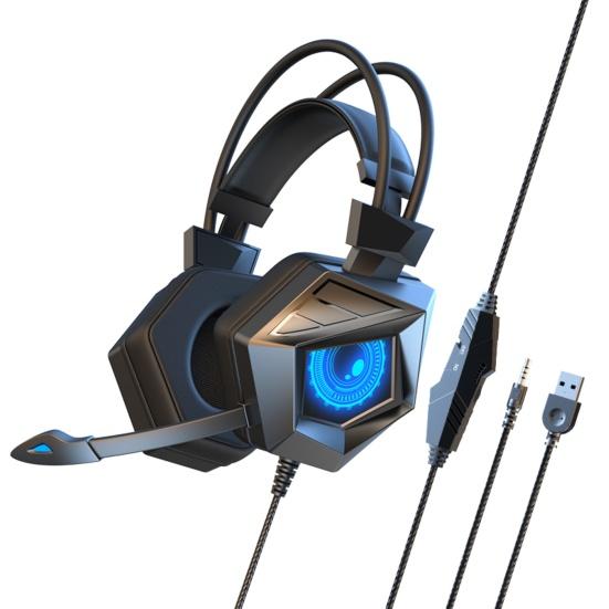 Soyto SY-G15 Wired Headphone High Fidelity Noise Reduction with Cool Breathing Light 3.5mm USB Stereo Gaming Headset for Computer