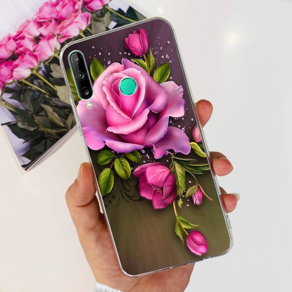 For Huawei Y7p 2020 Case Honor 9C Silicone Cover Fashion Butterfly Clear TPU Fundas For Huawei P40 Lite E ART-L28 ART-L29 Bumper