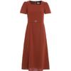 French high-end square neck design dress for women's summer style with age reducing bubble sleeves and A-line skirt