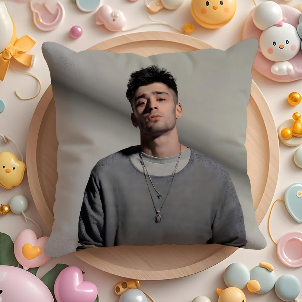 Z-Zayn M-Malik Singer Cushion Cover Plush Fabric Soft Double-Sided Printed Sofa Warm Winter Home Gift Pillow Cover