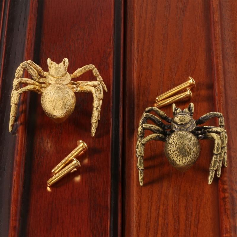 Solid Brasses Novelty Spiders Cabinet Handle and Drawer Pull for Easy Installation Durability Corrosions Resistant