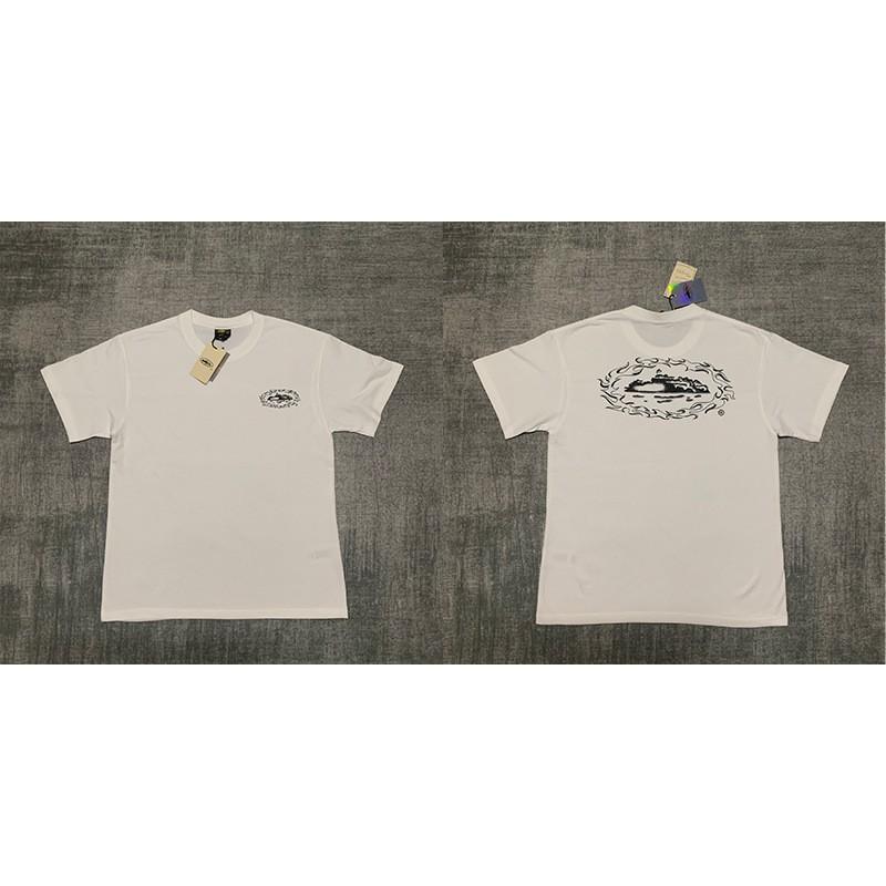 Unisex Streetwear Oversized Cotton Tee With Geometric Print Loose Fit Short Sleeve T-Shirt Men Women