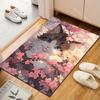 Meerdere maten Kat met Kersenhoutbloesems Tapijt voor Woonkamer Slaapkamer Bank Huisdecoratie Rus Antislip Vloermat Luxe Cadeau