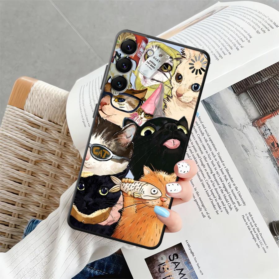 

Чехол для Samsung Galaxy A55 A52 A36 A06 A57 A15 A73 A51 A25 A16 A53 A17 A37 A05 A23 Чехол для телефона A13 A50 A12 A70 A41 Мультяшный Кот Galaxy A04s