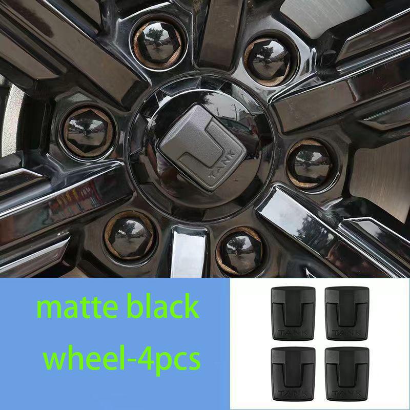 For Great Wall GWM WEY Tank 300 Accessories 2020 2021 2022 2023 Car Front Emblem Badge Decals Black Badge Logo Emblem Cover