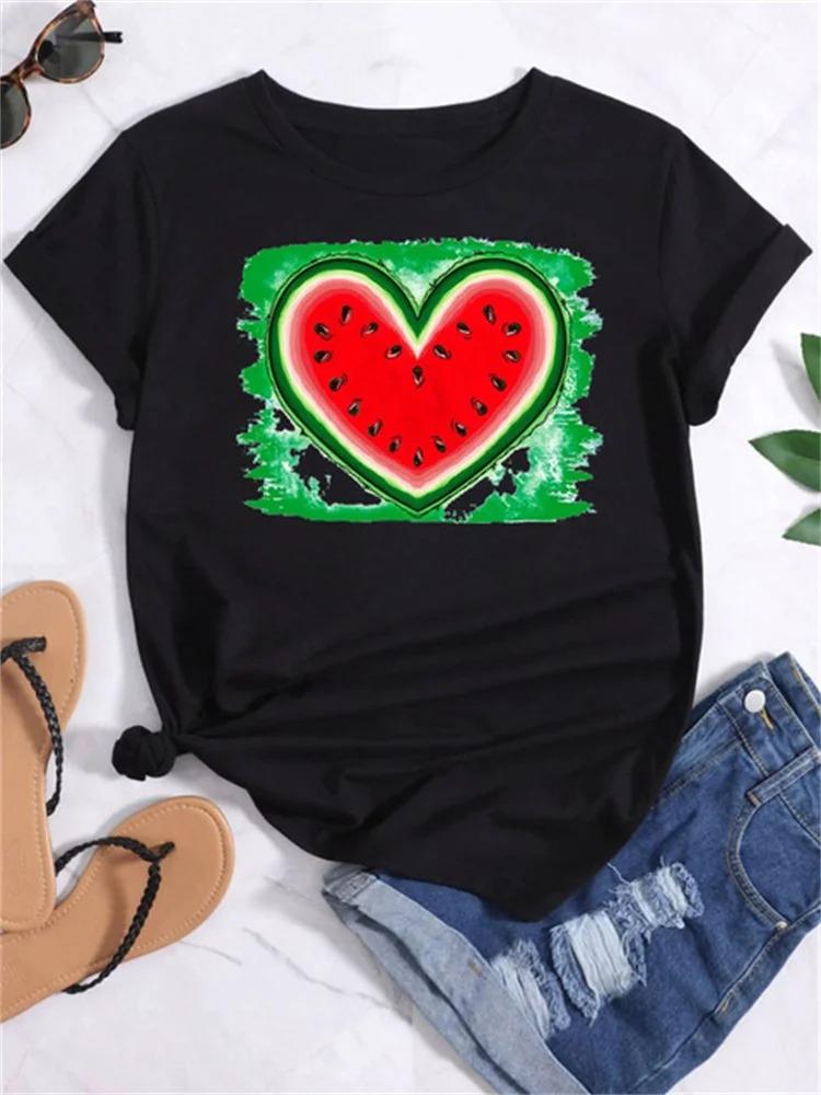 Summer Fruit Print Womens TShirt Collection Fun Vibrant Graphic Tees With Strawberry Watermelon Pineapple Avocado Designs