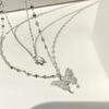Adjustable Butterfly Necklace Accessory Chic Women's Necklace with Butterfly Pendant Charm for Daily Wear Dates Parties