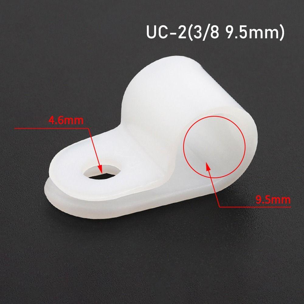 10PCS Plumbing Tightening Cable Clip Nylon Fastening Buckles Durable R-Type Hose Clamp  Cable
