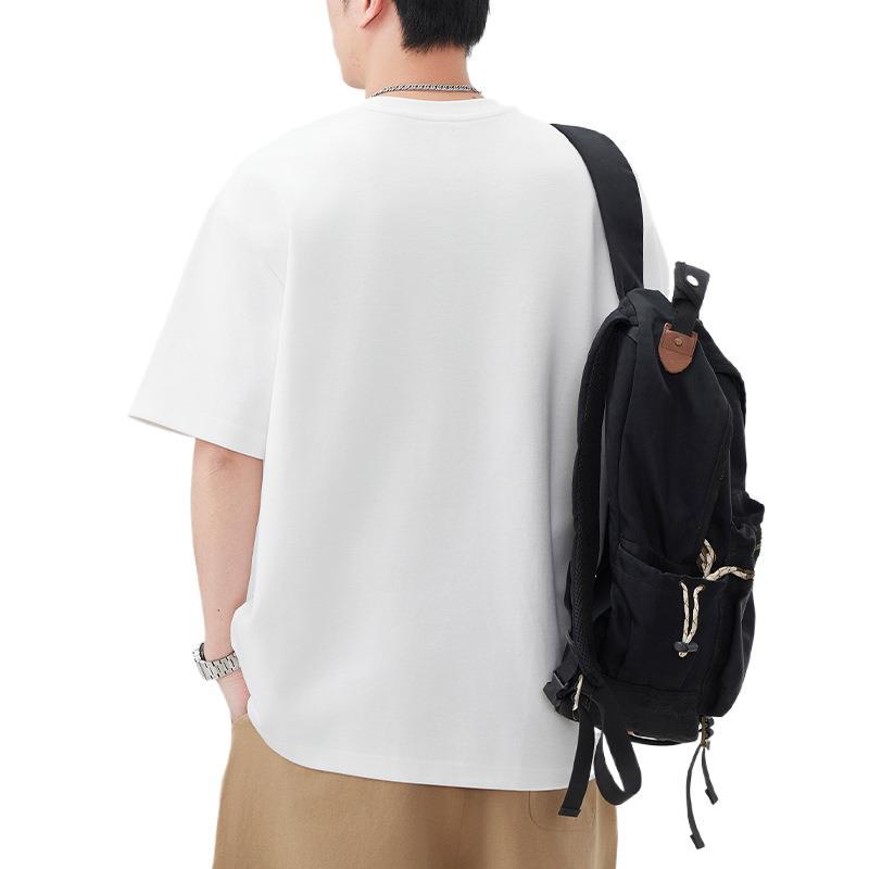 Short-sleeved T-shirt for Men's Summer New Loose T-shirt for Five-quarter Sleeves