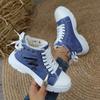 New High-top Women's Shoes with Thick-soled Height-increasing Casual Sports Shoes In Large Sizes