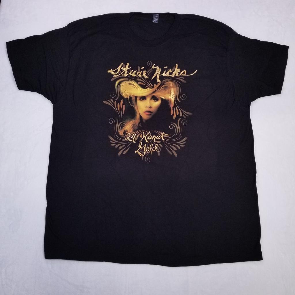 Tour 2016 2017 Stevie Nicks 24 Karat Gold Mens Black Graphic 2XL Concert Unisex T-Shirt