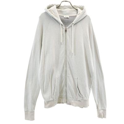 Long Sleeve Zip Hoodie L Gray Men's Used