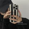 Simple Black, White and Gray Vertical Stripes Are Suitable for Apple 11PRO Mobile Phone Case, Retro Cold Wind iPhone11 Jelly Case.
