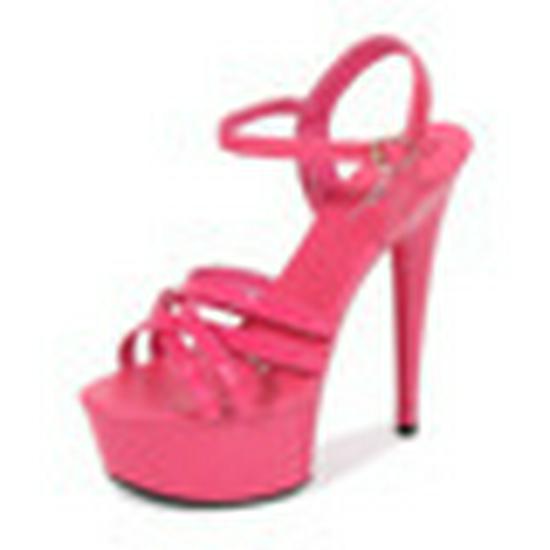 Summer Stiletto Cross-Strap Roman Sandals, 15cm Platform High Heels for Women